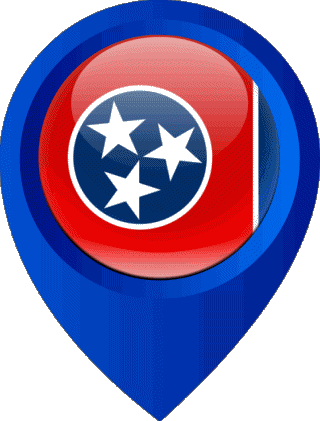Epingle de Localisation Tennessee U.S.A - Etats Amériques Drapeaux 