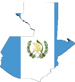 Map Guatemala America Flags 