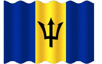 Ondulation Barbade Amériques Drapeaux 