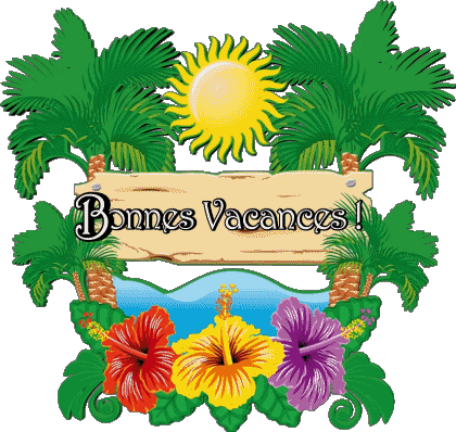 24 Fond Transparent Bonnes Vacances Français Messages 