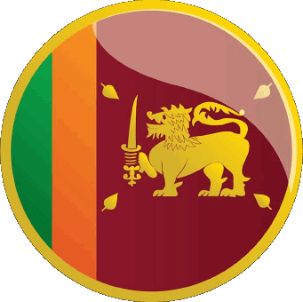 Rond Sri Lanka Asie Drapeaux 