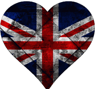 Corazón Reino Unido Europa Banderas 