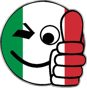 Smiley - OK National Italien Europa Fahnen 