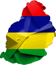 Carta Geografica Mauritius Africa Bandiere 