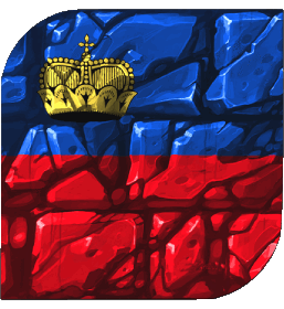 Square Liechtenstein Europe Flags 