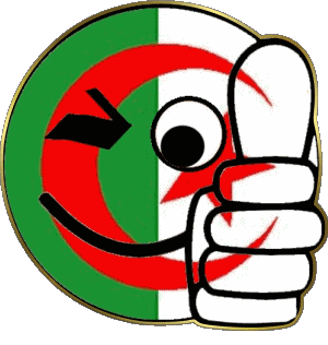Smiley - Ok Algerien Afrika Fahnen 
