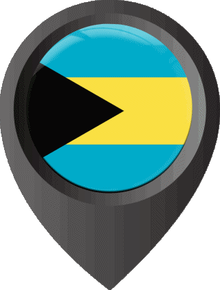 Epingle de Localisation Bahamas Amériques Drapeaux 