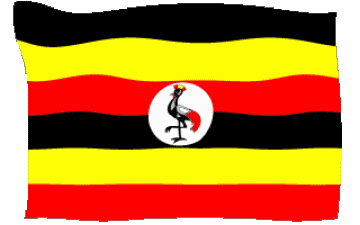 Ondulation Ouganda Afrique Drapeaux 