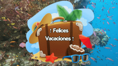005 Fondo animado Felices Vacaciones Español Mensajes 