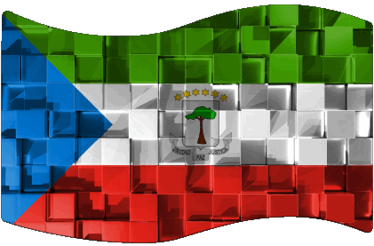 Rectangle Guinée Equatorial Afrique Drapeaux 