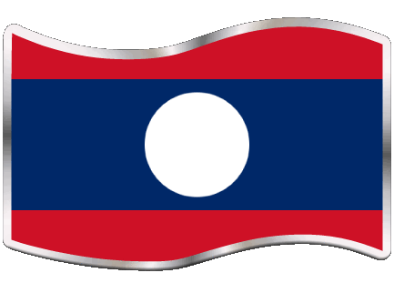 Rectangle Laos Asie Drapeaux 