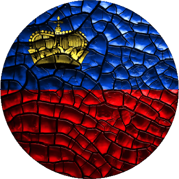 Tondo Liechtenstein Europa Bandiere 