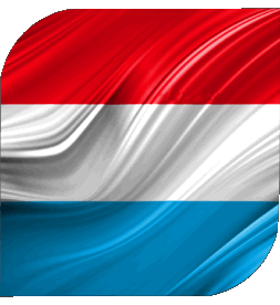 Square Luxembourg Europe Flags 