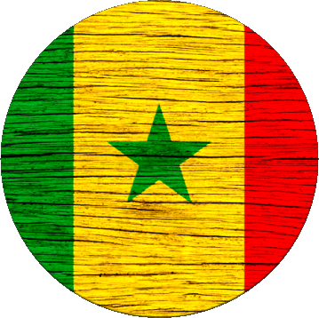 Rond Sénégal Afrique Drapeaux 