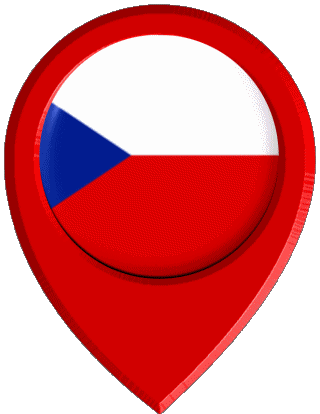 Location Pin Czech Republic Europe Flags 