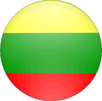 Round Lithuania Europe Flags 