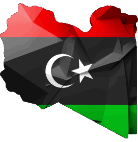 Carta Geografica Libia Africa Bandiere 