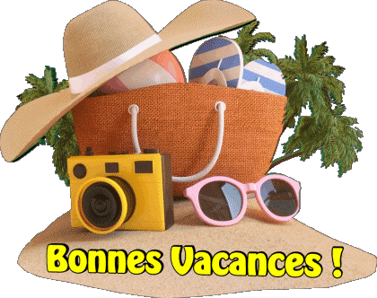 31 Fondo transparente Bonnes Vacances Francés Mensajes 