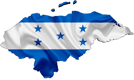 Map Honduras America Flags 