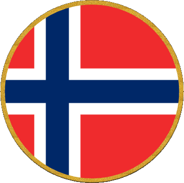 Rond Norvège Europe Drapeaux 