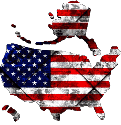 Map U.S.A - National America Flags 