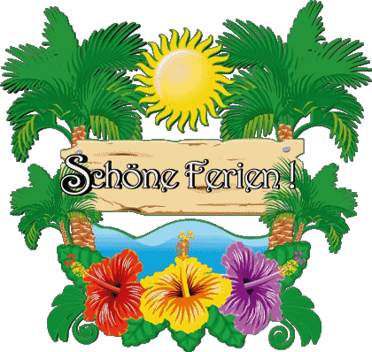 24 Transparent Background Schöne Ferien German Messages 