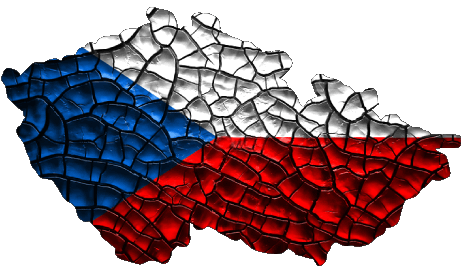 Carte Tchéquie Europe Drapeaux 