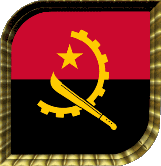 Plaza Angola Afrika Fahnen 