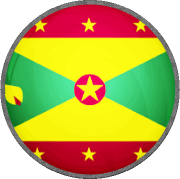 Runde Grenada-Inseln Amerika Fahnen 