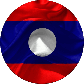 Round Laos Asia Flags 