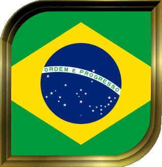 Carré Brésil Amériques Drapeaux 