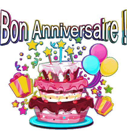 003 Gateaux Bon Anniversaire Francese Messagi 
