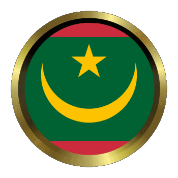 Rund - Ringe Mauretanien Afrika Fahnen 