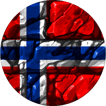 Rond Norvège Europe Drapeaux 