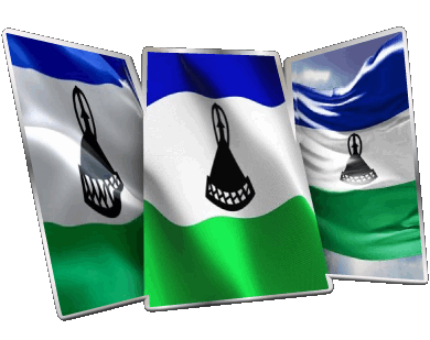 Forme 01 Lesotho Afrique Drapeaux 