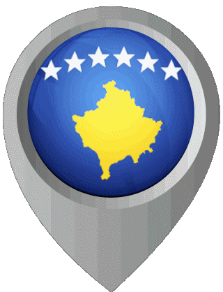 Location Pin Kosovo Europe Flags 