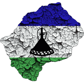 Map Lesotho Africa Flags 