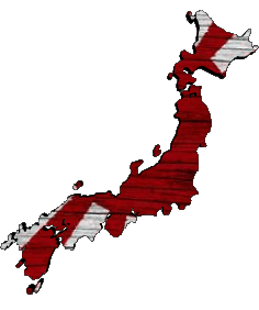 Carte Japon Asie Drapeaux 