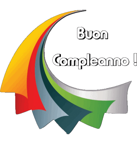 019 Sfondo trasparente Astratto - Geometrico Buon Compleanno Italiano Messagi 