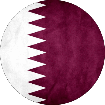 Rond Qatar Asie Drapeaux 