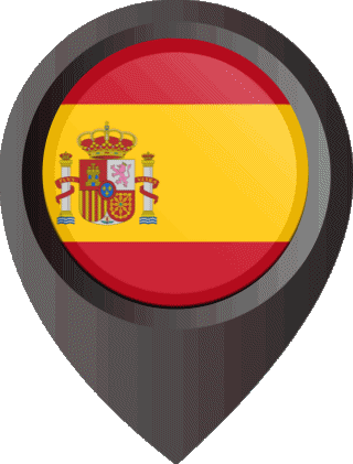 Standort-Pin Spagna Europa Bandiere 