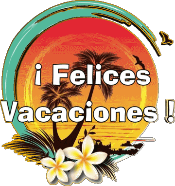 01 Sfondo trasparente Felices Vacaciones Spagnolo Messagi 