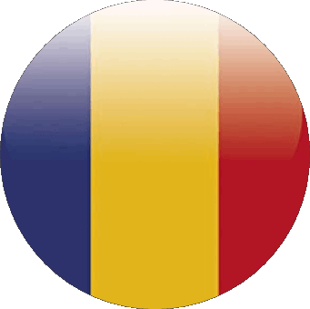 Round Romania Europe Flags 