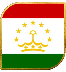 Carré Tadjikistan Asie Drapeaux 