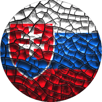 Round Slovakia Europe Flags 