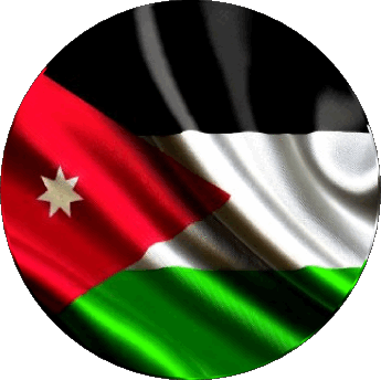 Runde Jordan Asien Fahnen 