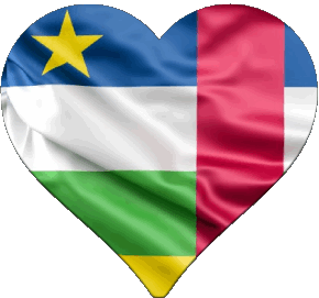 Verschiedene Centrafrique Afrika Fahnen 