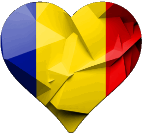 Cuore Romania Europa Bandiere 