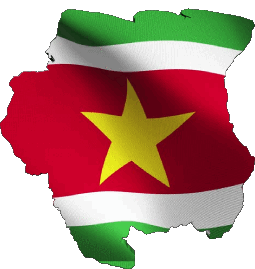 Karte Suriname Amerika Fahnen 
