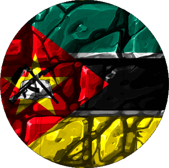 Rond Mozambico Africa Bandiere 